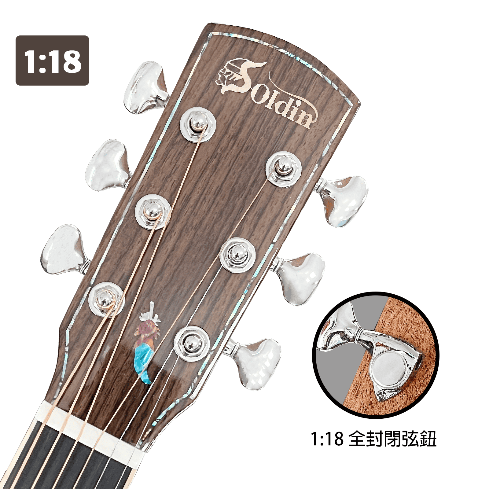 SOLDIN SA-4372B｜41吋單板民謠吉他｜英格曼單板・自然原色・附